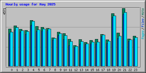 Hourly usage for May 2025