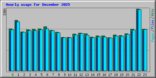 Hourly usage for December 2025
